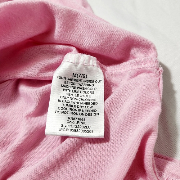 Girls Disney MICKEY Mouse Pink Bow T-Shirt Size M - Picture 5 of 8